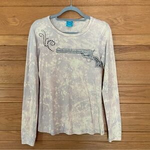 Y2K Cowgirl Hardware western embellished long sleeve t-shirt
